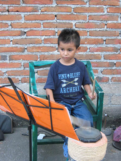 EMEC pre-school drum student